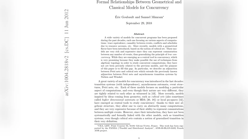 Formal Relationships Between Geometrical and Classical Models for   Concurrency