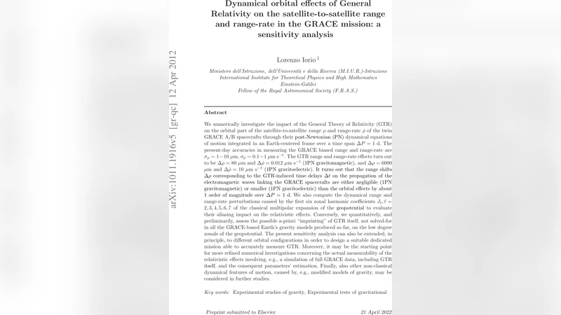Dynamical orbital effects of General Relativity on the   satellite-to-satellite range and range-rate in the GRACE mission: a   sensitivity analysis