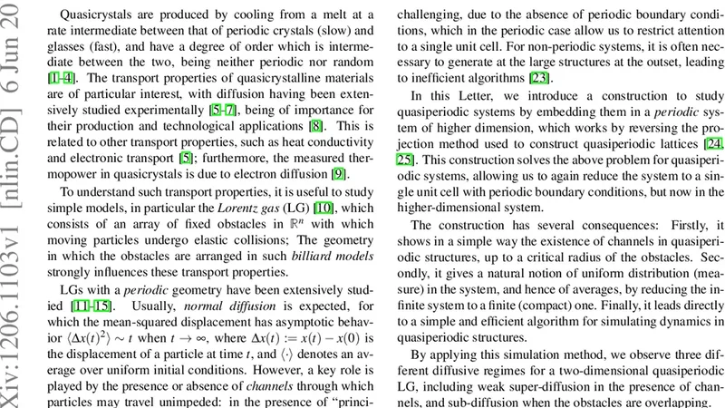 Periodizing quasicrystals: Anomalous diffusion in quasiperiodic systems