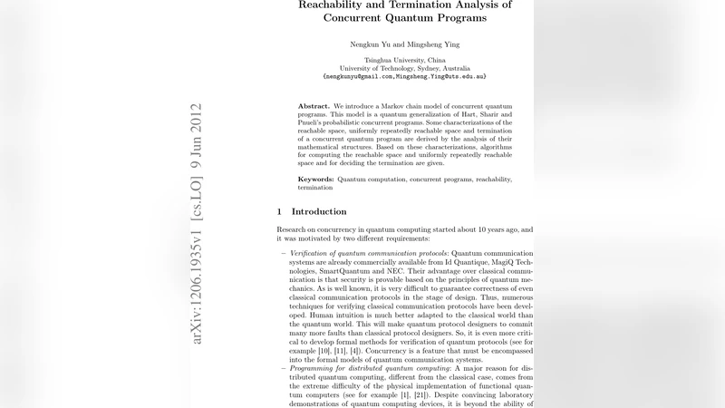 Reachability and Termination Analysis of Concurrent Quantum Programs