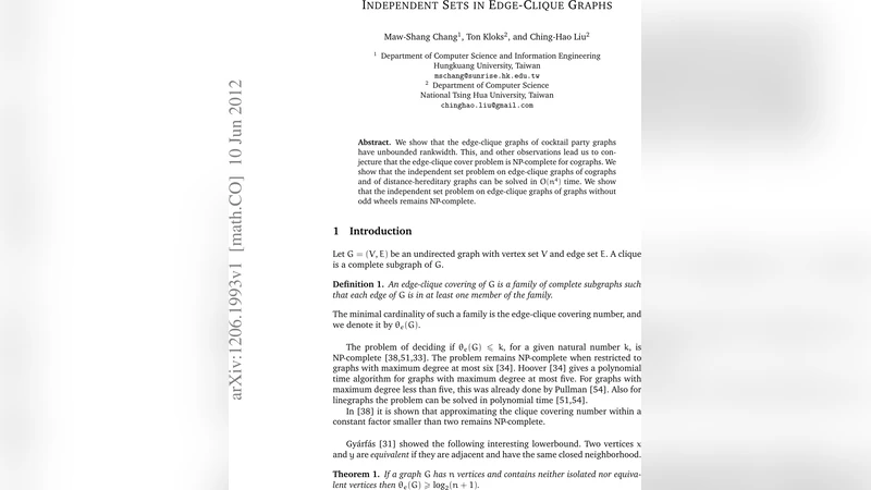 Independent sets in edge-clique graphs