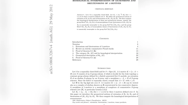 Homological interpretation of extensions and biextensions of 1-motives