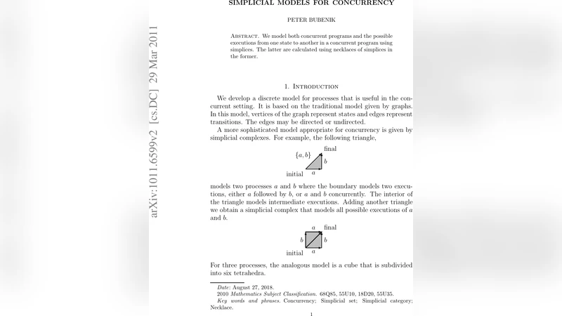 Simplicial models for concurrency