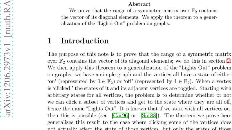 Symmetric Matrices over F_2 and the Lights Out Problem