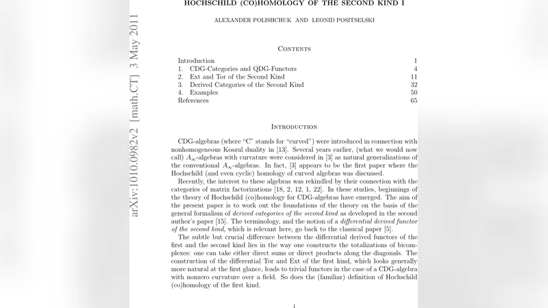 Hochschild (co)homology of the second kind I