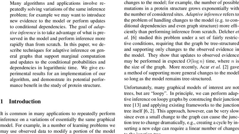 Adaptive Inference on General Graphical Models
