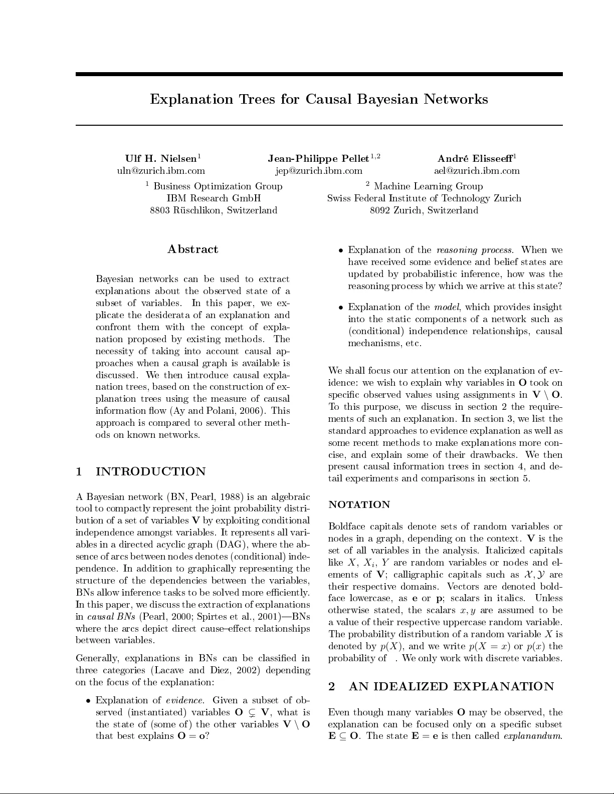 Explanation Trees for Causal Bayesian Networks