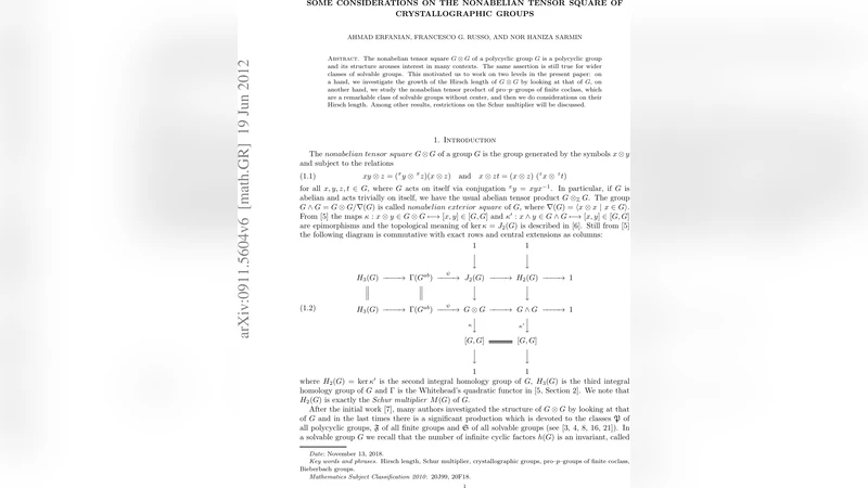 Some considerations on the nonabelian tensor square of crystallographic   groups