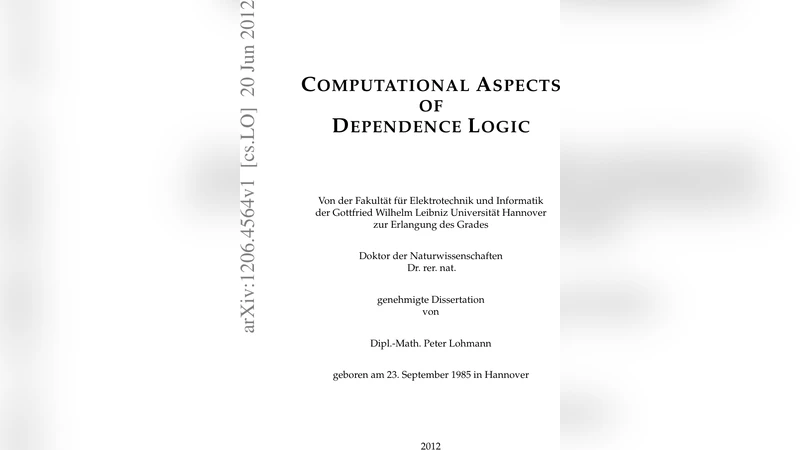 Computational Aspects of Dependence Logic