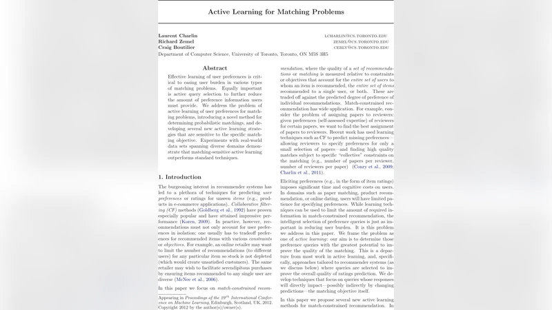 Active Learning for Matching Problems