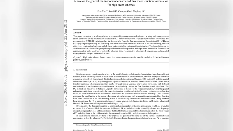 A note on the general multi-moment constrained flux reconstruction   formulation for high order schemes
