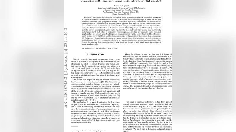 Communities and bottlenecks: Trees and treelike networks have high   modularity