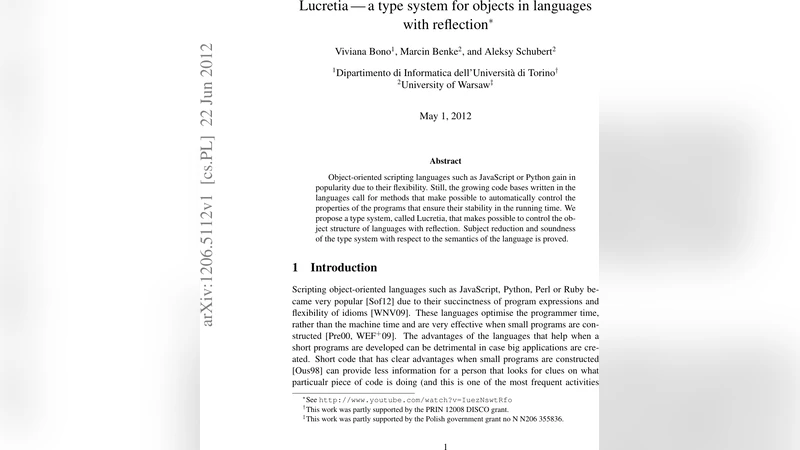 Lucretia - a type system for objects in languages with reflection