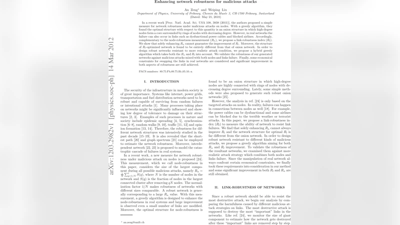 Enhancing network robustness for malicious attacks