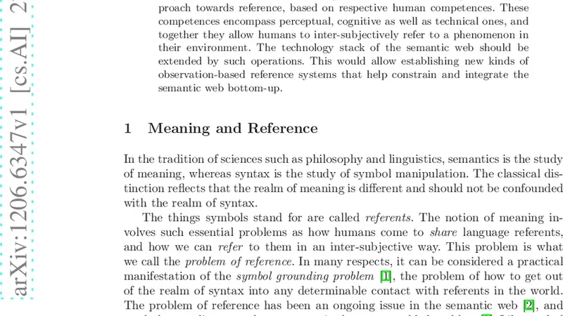 The observational roots of reference of the semantic web