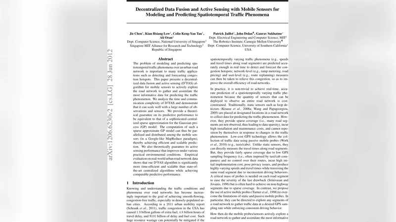 Decentralized Data Fusion and Active Sensing with Mobile Sensors for   Modeling and Predicting Spatiotemporal Traffic Phenomena