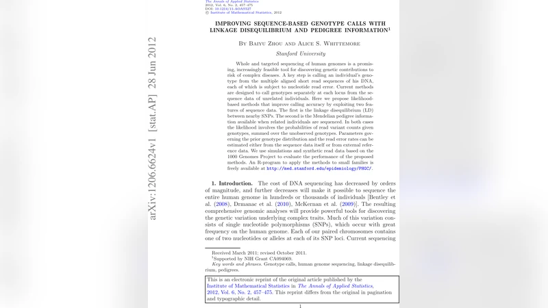 Improving sequence-based genotype calls with linkage disequilibrium and   pedigree information