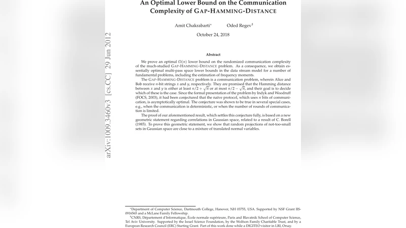 An Optimal Lower Bound on the Communication Complexity of   Gap-Hamming-Distance