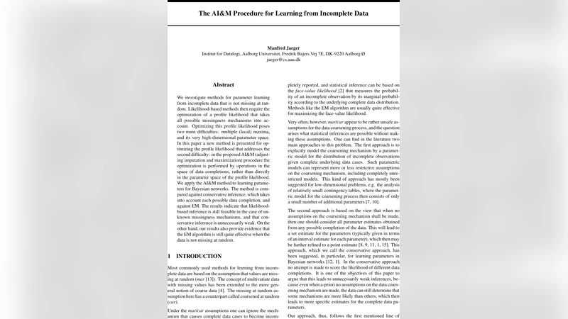 The AI&M Procedure for Learning from Incomplete Data