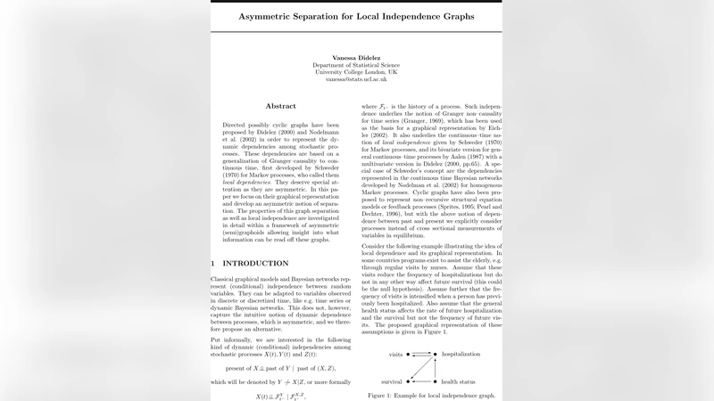 Asymmetric separation for local independence graphs