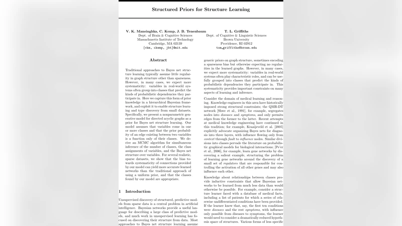 Structured Priors for Structure Learning
