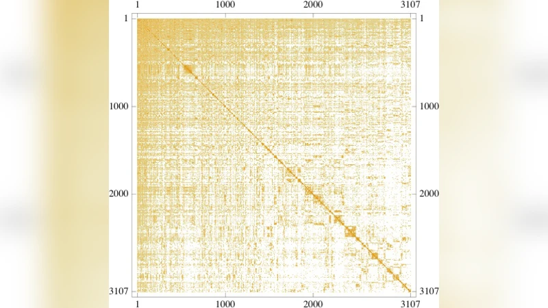 Matrix plots of reordered bistochastized transaction flow tables: A   United States intercounty migration example