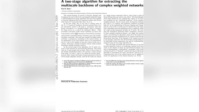 A two-stage algorithm for extracting the multiscale backbone of complex   weighted networks