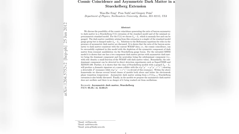 Cosmic Coincidence and Asymmetric Dark Matter in a Stueckelberg   Extension