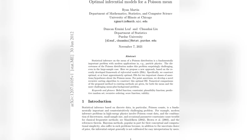 Optimal inferential models for a Poisson mean