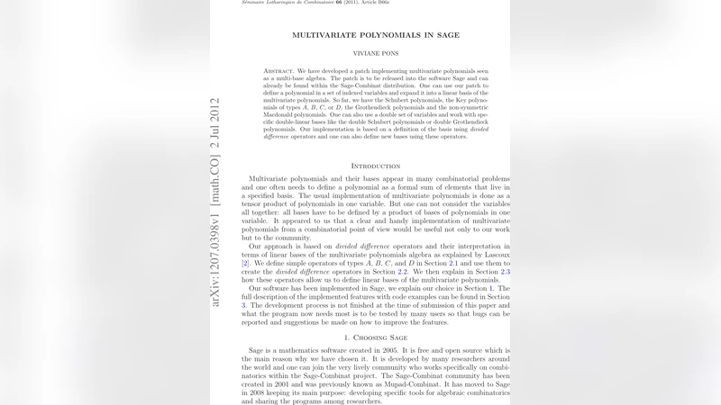 Multivariate Polynomials in Sage