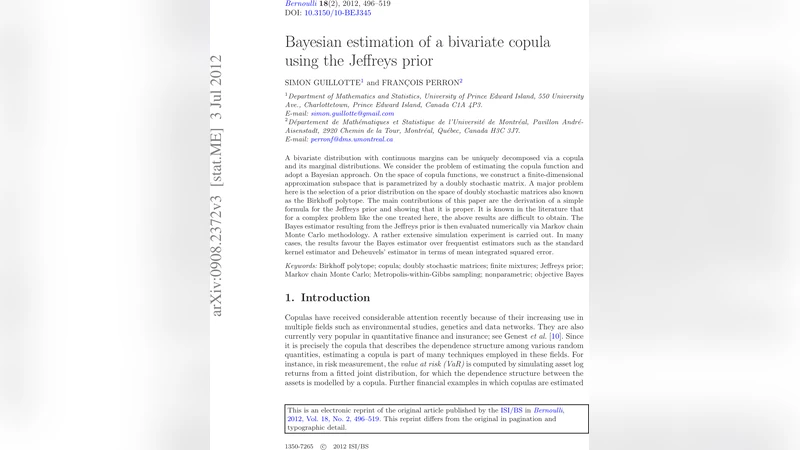 Bayesian estimation of a bivariate copula using the Jeffreys prior