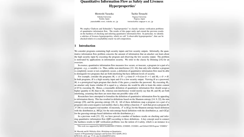 Quantitative Information Flow as Safety and Liveness Hyperproperties