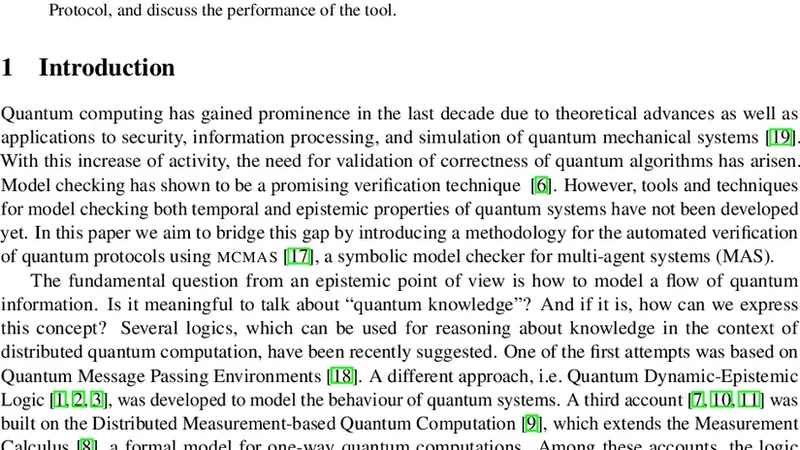 Automated Verification of Quantum Protocols using MCMAS