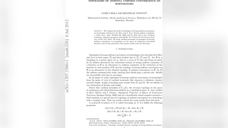 Topologies of (strong) uniform convergence on bornologies