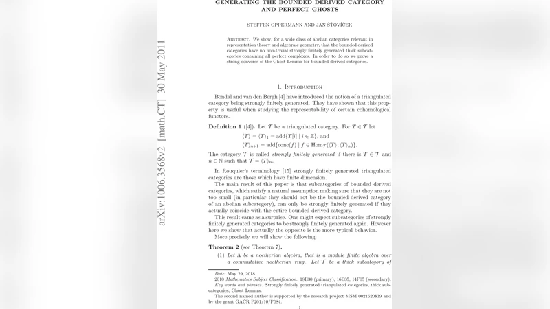 Generating the bounded derived category and perfect ghosts