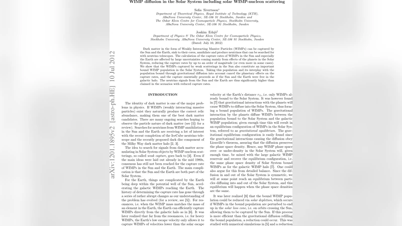WIMP diffusion in the solar system including solar WIMP-nucleon   scattering