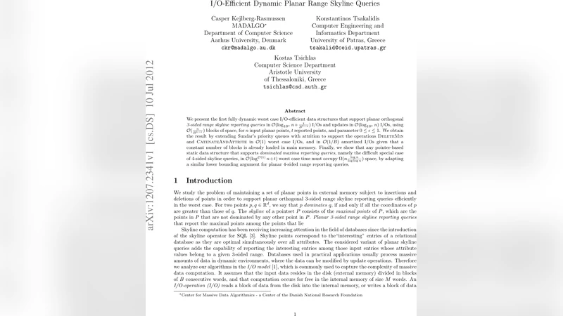 I/O-Efficient Dynamic Planar Range Skyline Queries
