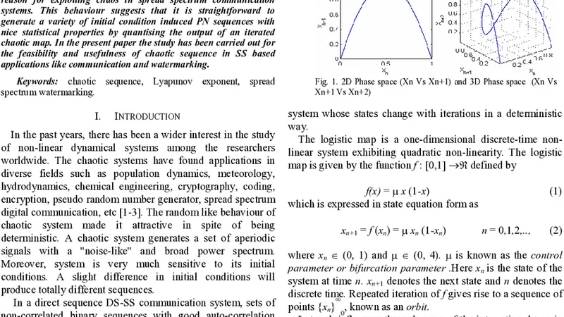 Discrete Chaotic Sequence based on Logistic Map in Digital   Communications