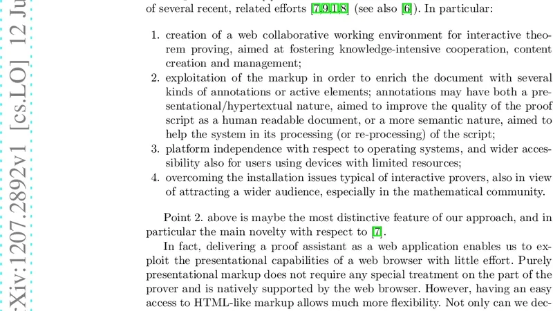 A Web Interface for Matita