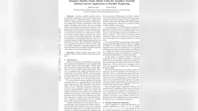 Adaptive Markov Chain Monte Carlo for Auxiliary Variable Method and Its   Application to Parallel Tempering