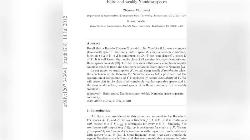 Baire and weakly Namioka spaces