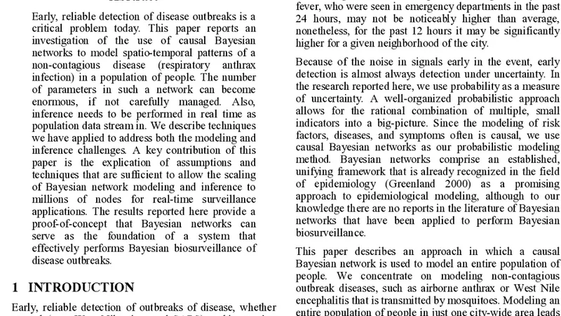 Bayesian Biosurveillance of Disease Outbreaks