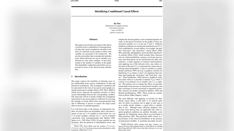 Identifying Conditional Causal Effects