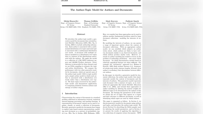 The Author-Topic Model for Authors and Documents