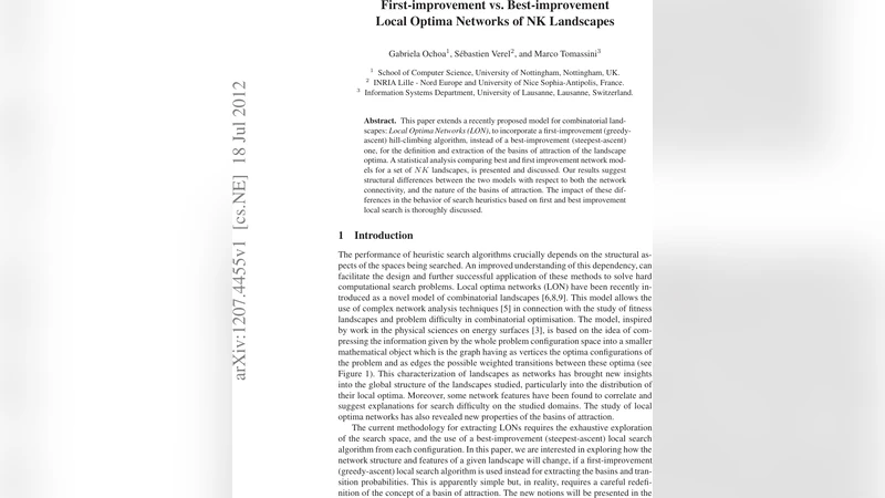 First-improvement vs. Best-improvement Local Optima Networks of NK   Landscapes