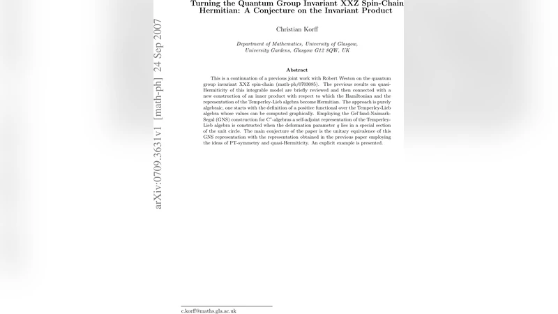 Turning the Quantum Group Invariant XXZ Spin-Chain Hermitian: A   Conjecture on the Invariant Product