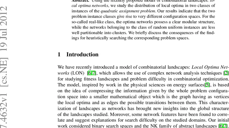 Clustering of Local Optima in Combinatorial Fitness Landscapes