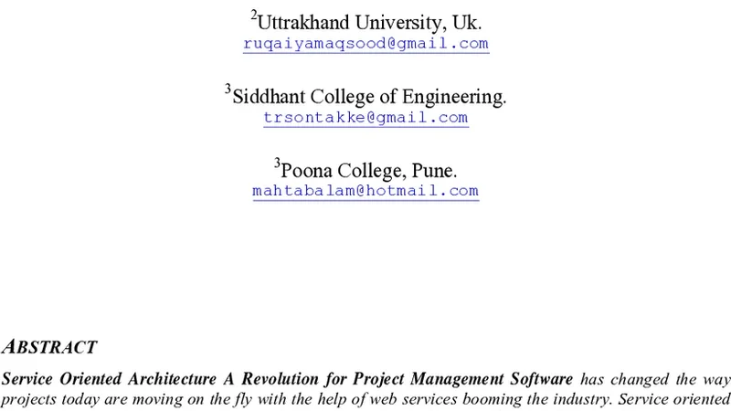 Service Oriented Architecture A Revolution For Comprehensive Web Based   Project Management Software