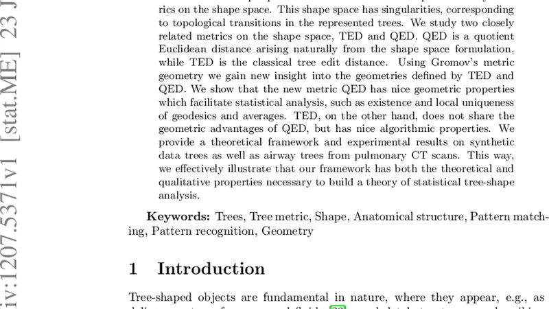 Towards a theory of statistical tree-shape analysis