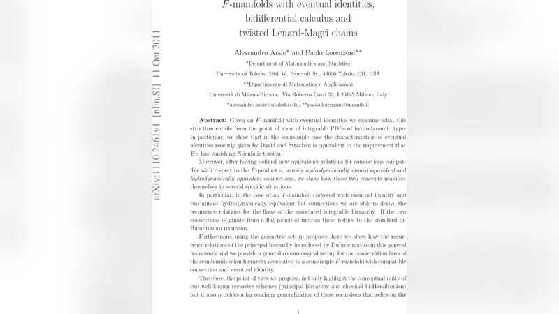 $F$-manifolds with eventual identities, bidifferential calculus and   twisted Lenard-Magri chains